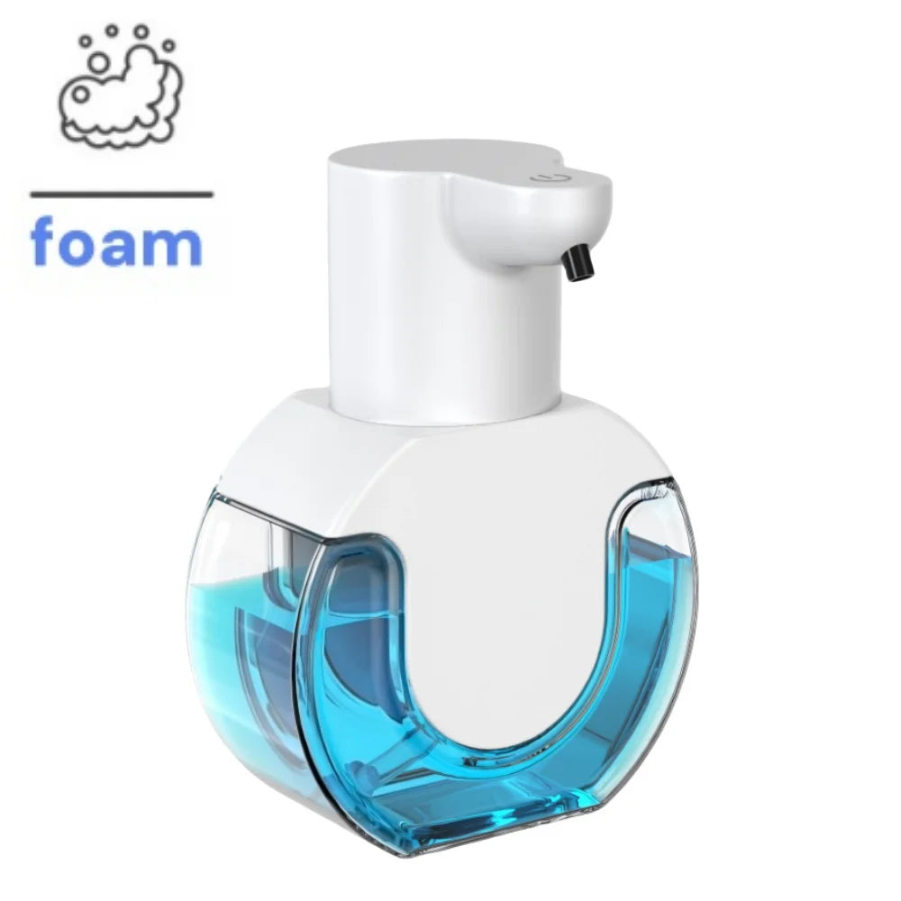 Fununcle automatic foam soap dispenser in white plastic with touchless operation and USB rechargeable feature.