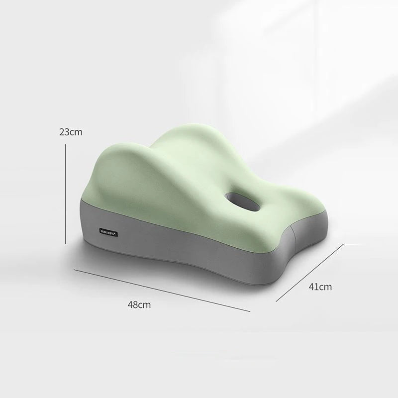 Showlu Memory Foam Ergonomic Bed Pillow with cotton cover, wedge waist cushion for comfort and support during sleep.
