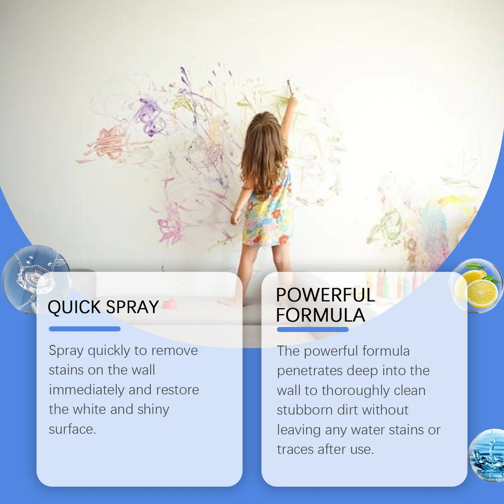 Showlu Smart General laundry stain remover foam on a white fabric surface, showing its foaming action and easy application.