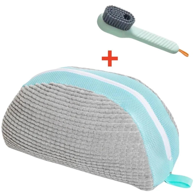Showlu Smart General portable shoe cleaner brush with handle and bristles for easy shoe cleaning.