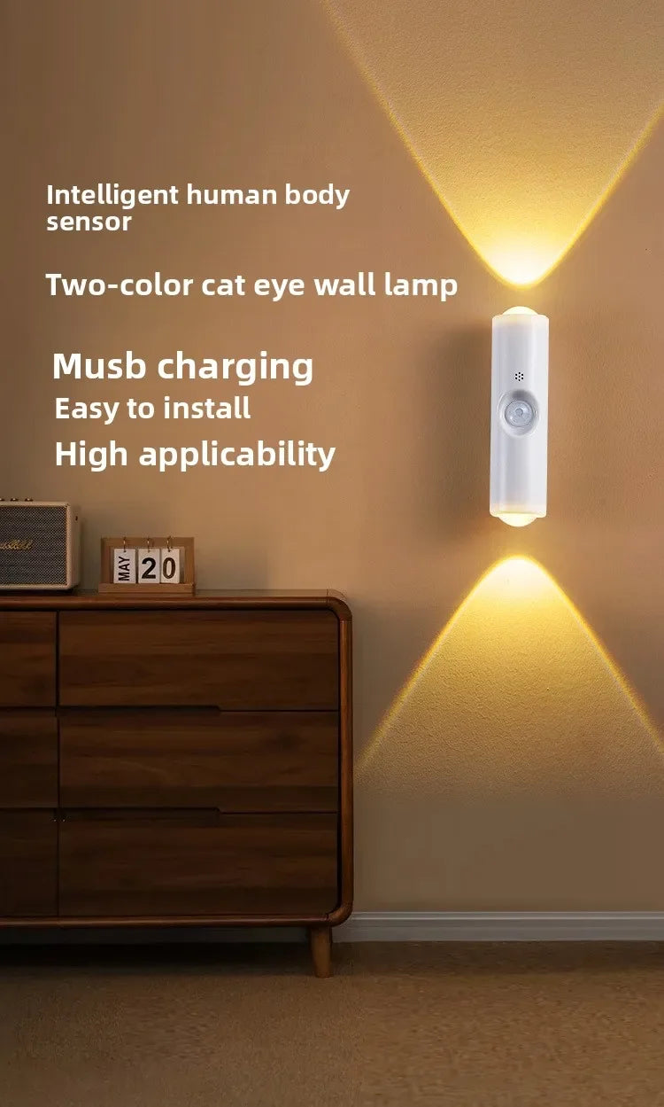 Showlu Smart General rechargeable motion sensor LED cabinet light with magnetic USB for under counter and closet lighting.