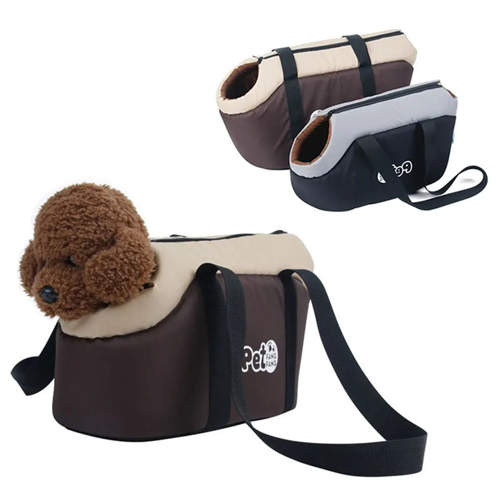 Showlu Fashion portable nylon pet carrier backpack for small dogs and cats, featuring a breathable design and comfortable straps.