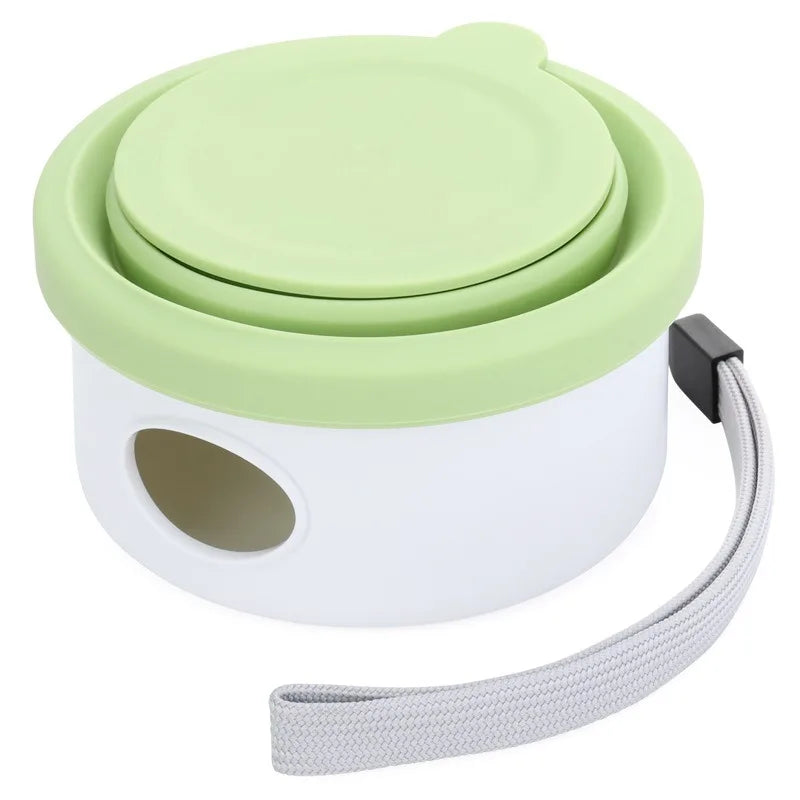 Showlu 3-in-1 portable dog water bottle with leak-proof travel food bowl, ideal for pet hydration on the go.