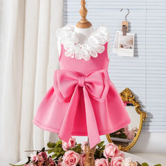 Prowow Fashionable Baby Summer Dresses Sleeveless Big Flower Ruffles Princess Party Dress For Girls Toddler Kids Clothes 2025