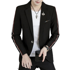 2024 Spring New Men (suit + Trousers) Fashion and Handsome Korean Version Slim Trend Hair Stylist Social Guy Two-piece Set M-4XL SHOWLU FASHION STORE