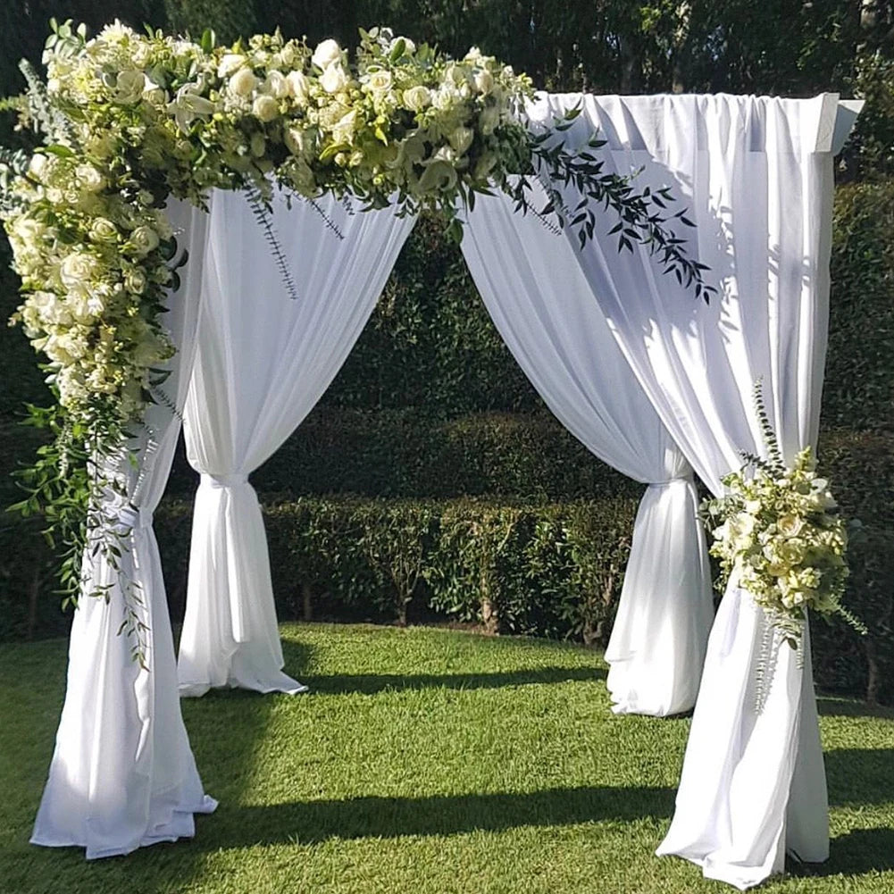 10ft Heavy Duty Wedding Ceremony Canopy Chuppah Backdrop Stand Kit Height Adjustable