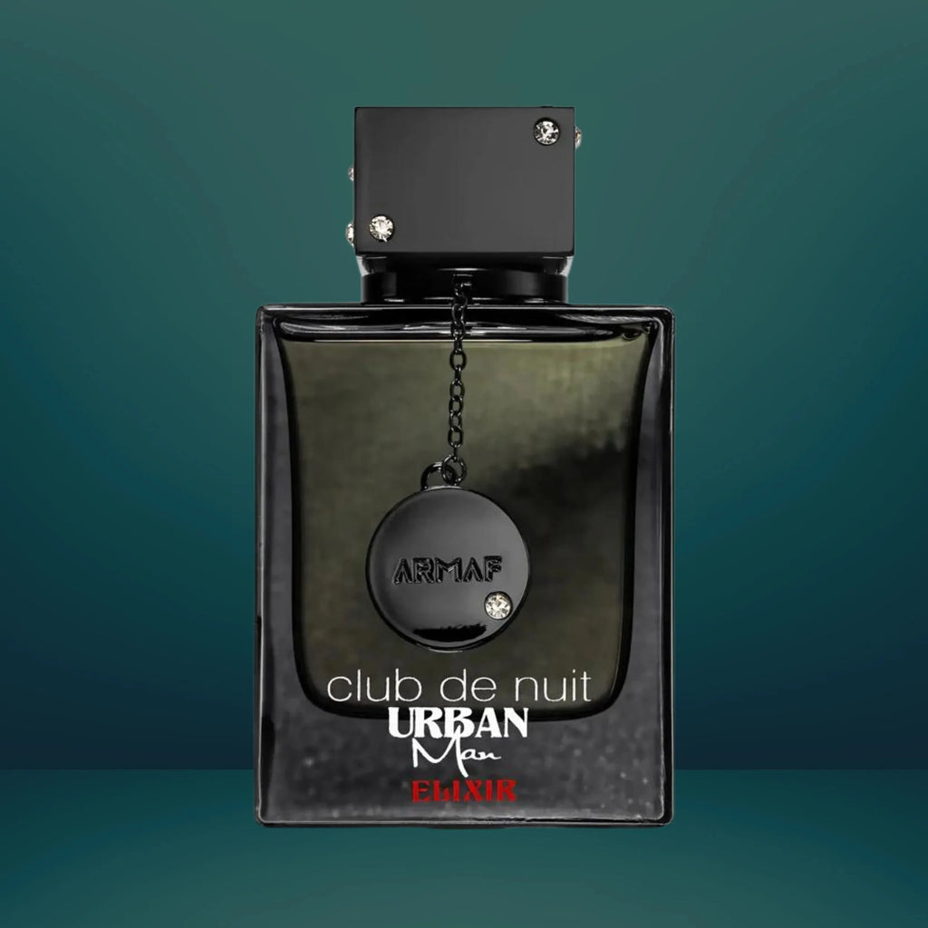 Armaf Club De Nuit Urban Man Elixir EDP perfume bottle, 105ml, men's fragrance with sleek design and modern packaging.