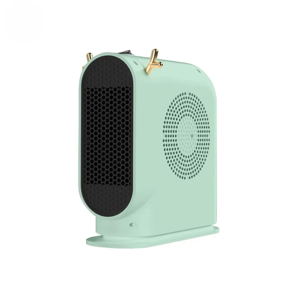 Showlu Smart General portable 500W electric desktop space heater fan with adjustable temperature controls and compact design.