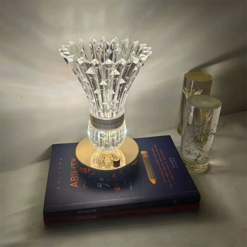 Showlu Smart General LED color changing vase with vibrant, illuminated glass design for decorative home or office use.