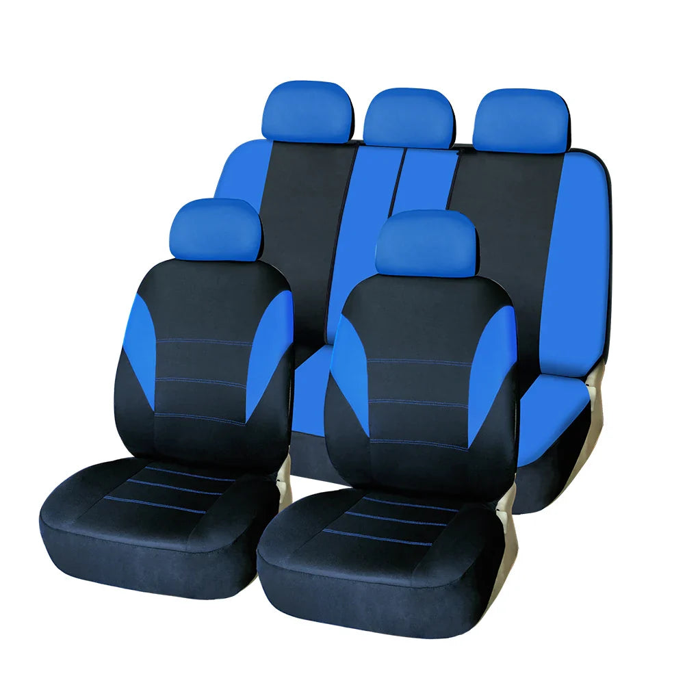 Universal car seat covers by SHOWLU FASHION STORE, polyester front and rear protectors for auto seat protection.