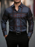 Men's leopard print button-up shirt with long sleeves, stylish baroque chain design, casual and party-ready top by Showlu Fashion Store