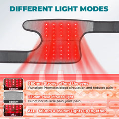 3 in 1 660&850nm 44pcs Red Light Knee Massager Shoulder Knee Elbow Heating Massage Support Brace Rechargeable Pad Muscle Relax