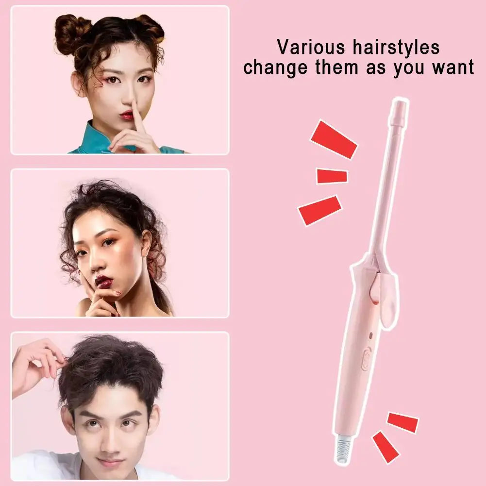 Showlu Smart General 9mm mini hair curler wand with fast heating and 25W power for creating tight, stylish curls.