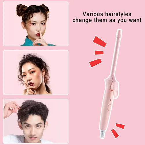 Showlu Smart General 9mm mini hair curler wand with fast heating and 25W power for creating tight, stylish curls.