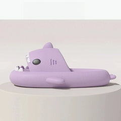 2024 Fashion Couple Shark Slippers Women Home Bedroom Comfortable Slides Men Cool Beach Funny Sandals Couple Non-slip Flat Shoes