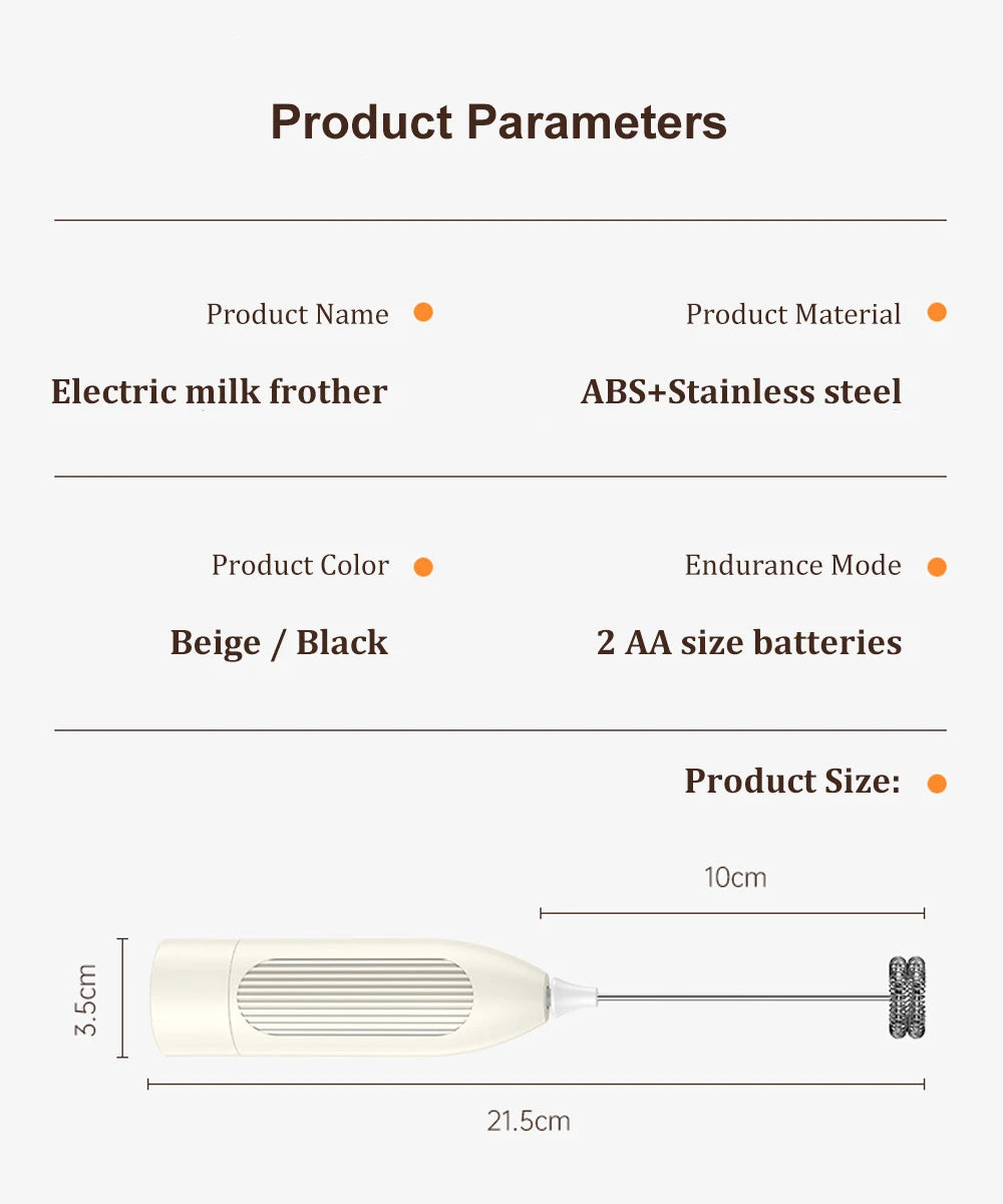 Showlu Smart General bcomfy handheld electric milk frother with stainless steel whisk for creamy froth and hot beverages.