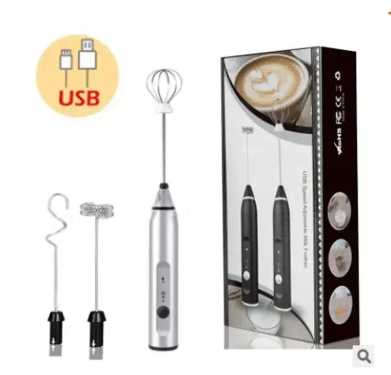 Showlu Smart General mini coffee frother in black with stainless steel tip, perfect for frothing milk and creating coffee beverages.