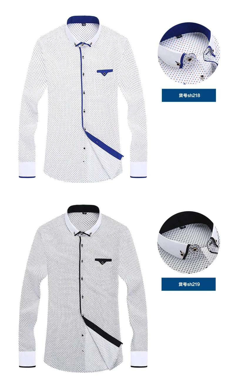 Black floral button-down men's shirt with long sleeves, slim fit, casual style, high-quality fabric by Showlu Fashion.