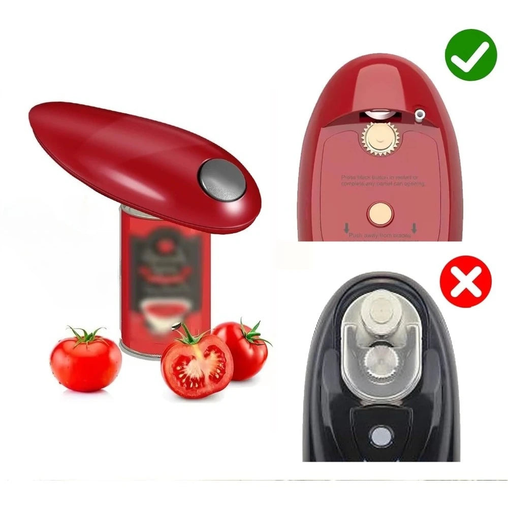 Showlu Professional Electric Can Opener with one-touch design, ideal for elderly and arthritis sufferers, in a modern kitchen setting.