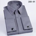 Spring Autumn Men's French Cufflinks Business Dress Shirt Sleeve Pin Solid Color Non-iron Shirts Slim Fit Party Men's Wear