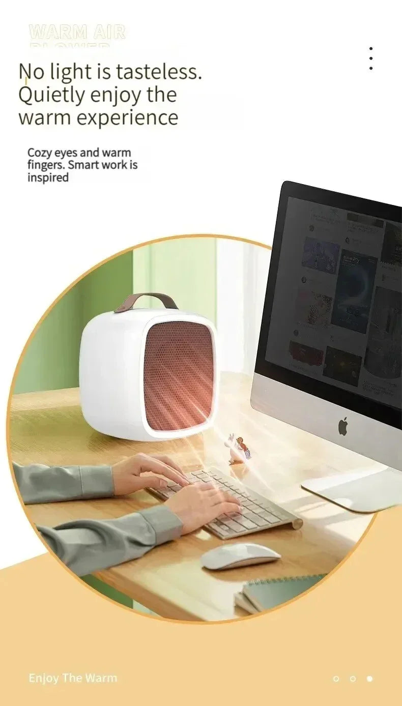 Showlu Smart General Mini 500W portable fan heater with compact design and adjustable temperature controls.