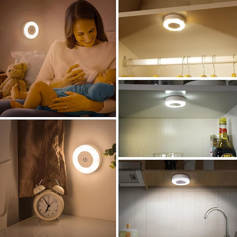 Showlu Smart Super-Cheese LED touch tap light mounted on a kitchen sink faucet with a sleek black design.