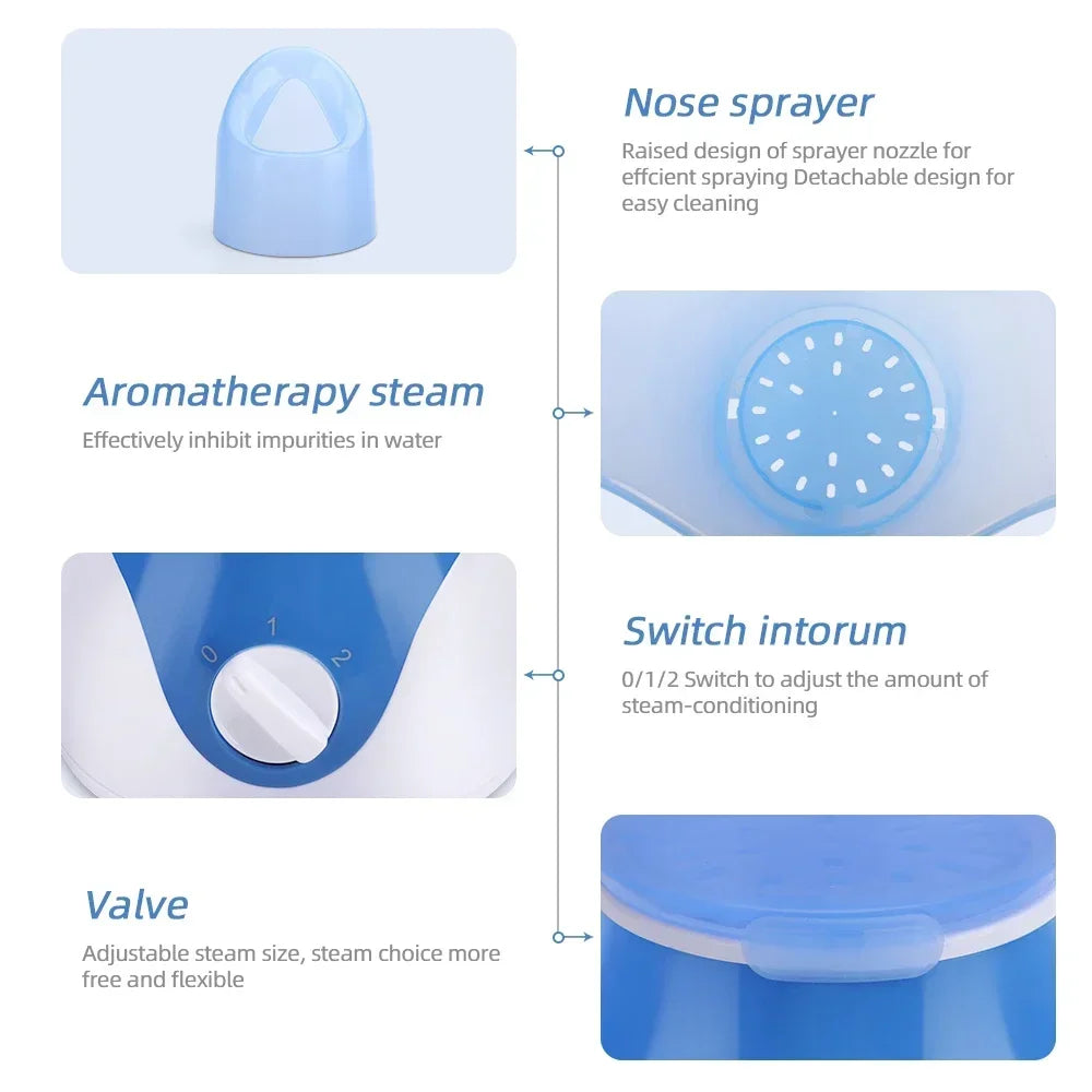 Showlu Smart General facial steamer with hot and cold spray for skin moisturizing and refreshing.