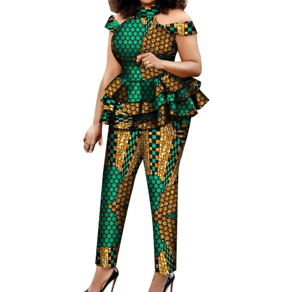 Women T Shirt Set Women Pant Suits Female Trouser Suit Plus Size Summer Set for Lady Party Clothing WY7924