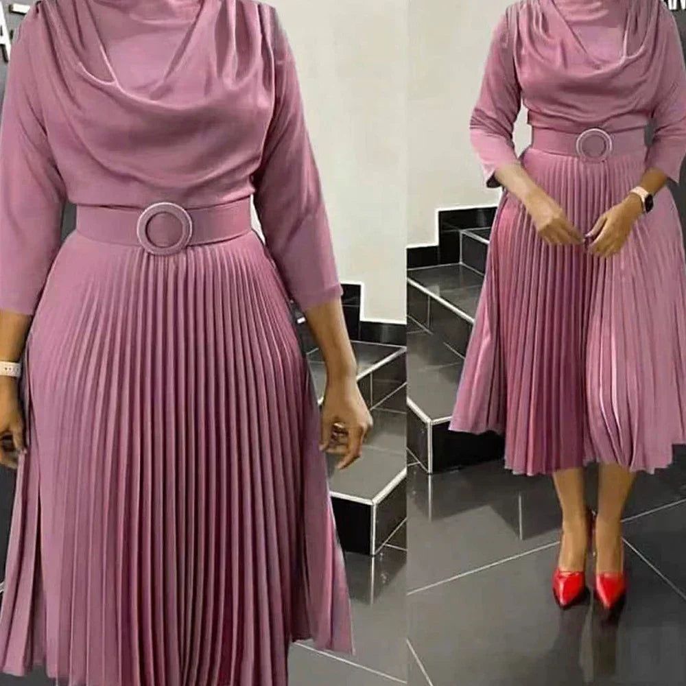 Women's V-neck Ankara African dress by SHOWLU FASHION STORE, slim fit design suitable for office or party occasions