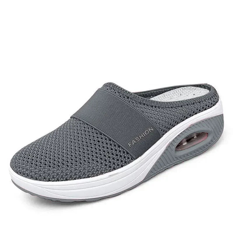 Women's orthopedic wedge sandals by SHOWLU FASHION STORE with anti-slip mesh casual slippers, featuring supportive design and comfortable fit.