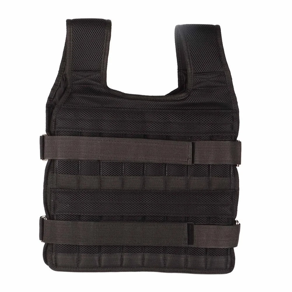 SHOWLU 20kg weighted vest for men, adjustable cotton training jacket with pockets, designed for fitness and strength training.