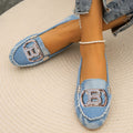 SHOWLU FASHION STORE women's floral fabric loafers, elegant slip-on flat shoes with colorful floral pattern and comfortable design