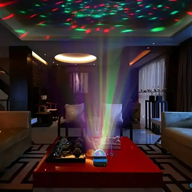 Showlu Smart General Crystal Magic Ball LED Night Light glowing with colorful illumination for a magical ambiance.