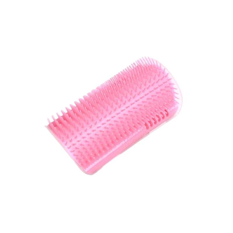 Showlu Fashion Store cat scratcher massager with grooming brush and comb for pet hair removal on cats and dogs.