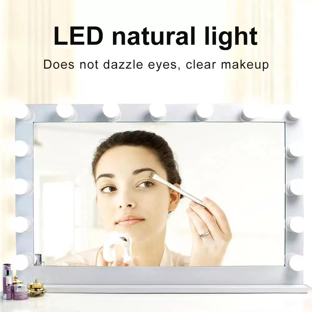 Dimmable USB makeup light bulbs from Pampsee LED Vanity Mirror Lights, suitable for enhancing beauty mirror illumination.