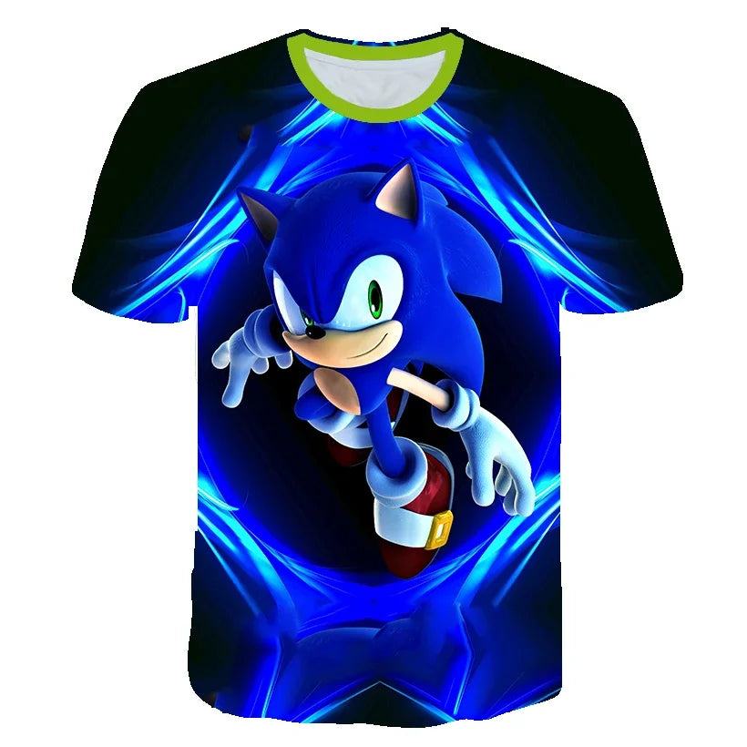T-shirt 2025 Children's Clothes Sonic 3D for Kids Boys and Girls Cartoon Printing Animation Cosplay Clothing Accessories