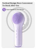 Rechargeable silicone facial cleansing brush by Showlu Smart General with soft bristles and ergonomic handle for gentle skin cleansing.