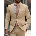 Slim fit men's wedding suit by SHOWLU FASHION STORE, two-piece tuxedo with peak lapel and tailored design for formal occasions.