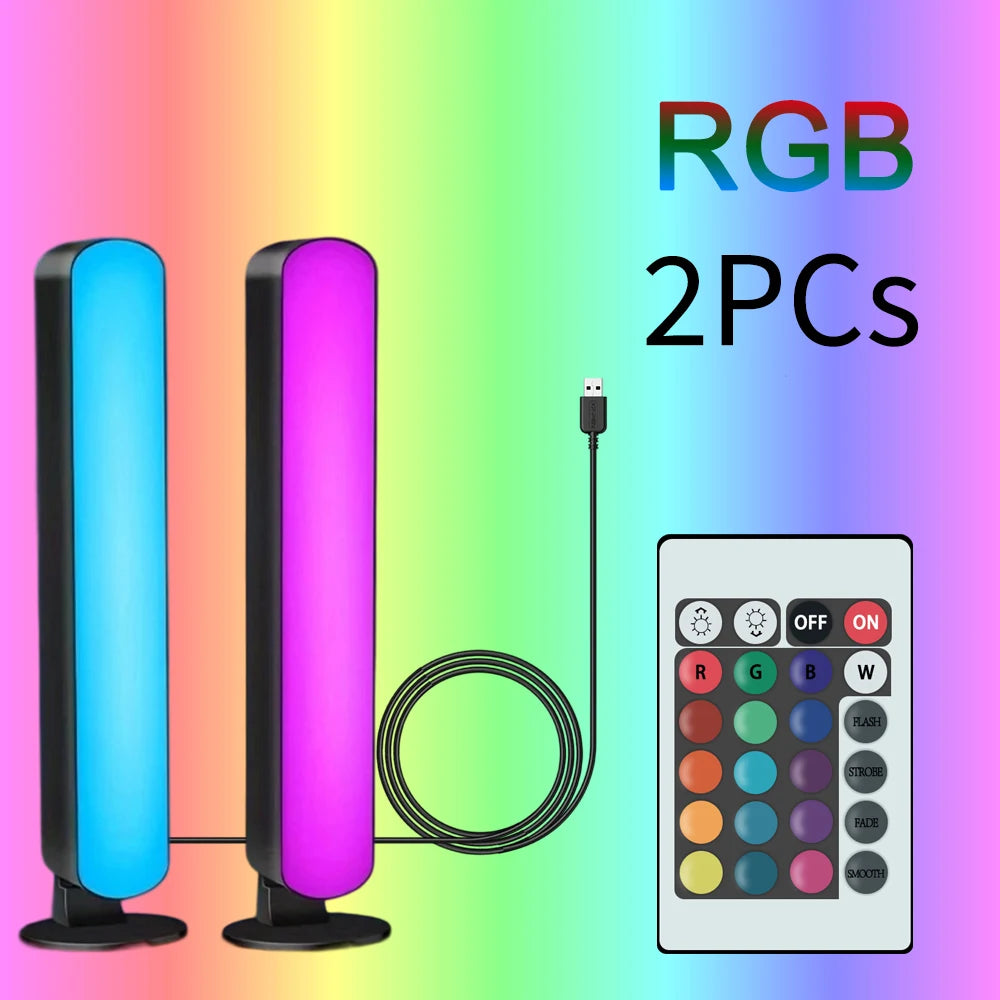 Showlu Smart RGB Atmosphere Night Light with remote control, colorful LED lighting for ambient room illumination.