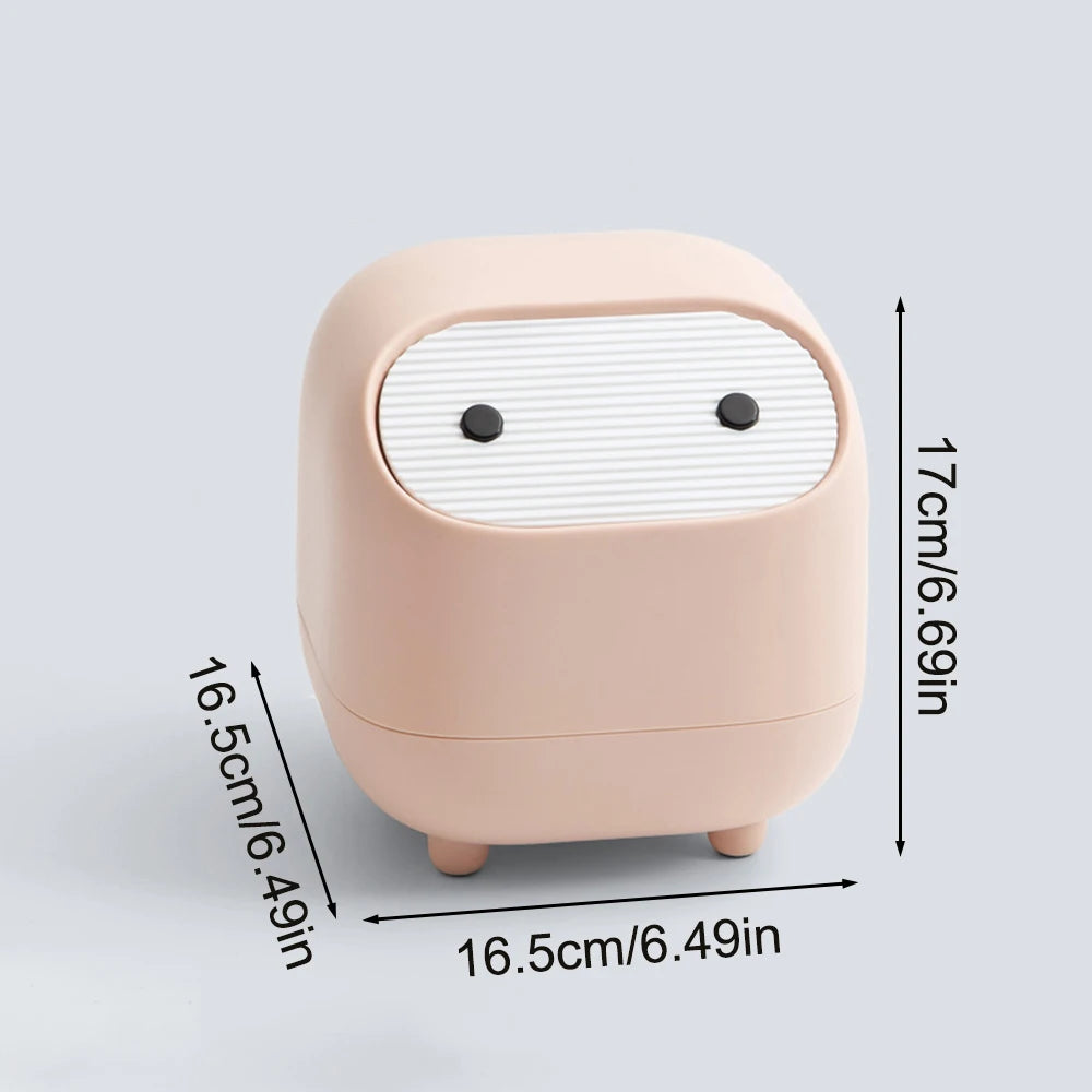 Showlu Smart General mini bathroom trash can with a compact, sleek design for small bathroom waste disposal.