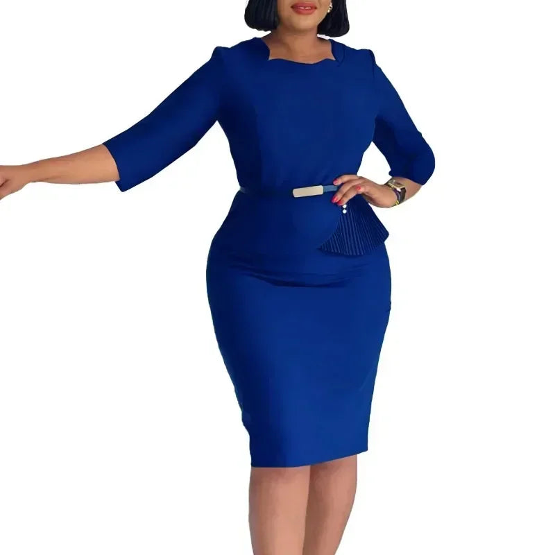 Elegant African Dashiki bodycon dress by SHOWLU FASHION STORE, featuring vibrant patterns and polyester fabric for a stylish look.