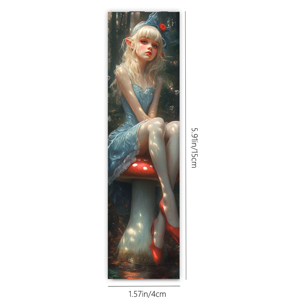 Set of 32 retro paper bookmarks featuring Halloween and Christmas designs from Showlu Fashion, perfect for festive reading.