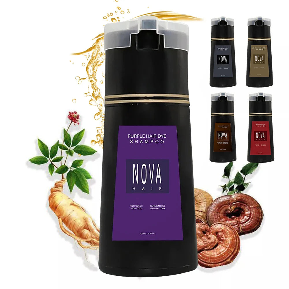 LANBENA Nova 3-in-1 Hair Coloring Shampoo by SHOWLU FASHION STORE, featuring oil control and hair dye benefits.