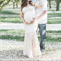 Lace Maternity Dress For Pregnant Women Photography Pregnancy Maternity Dresses For Photo Shoot Sexy Clothes Props Off Shoulder