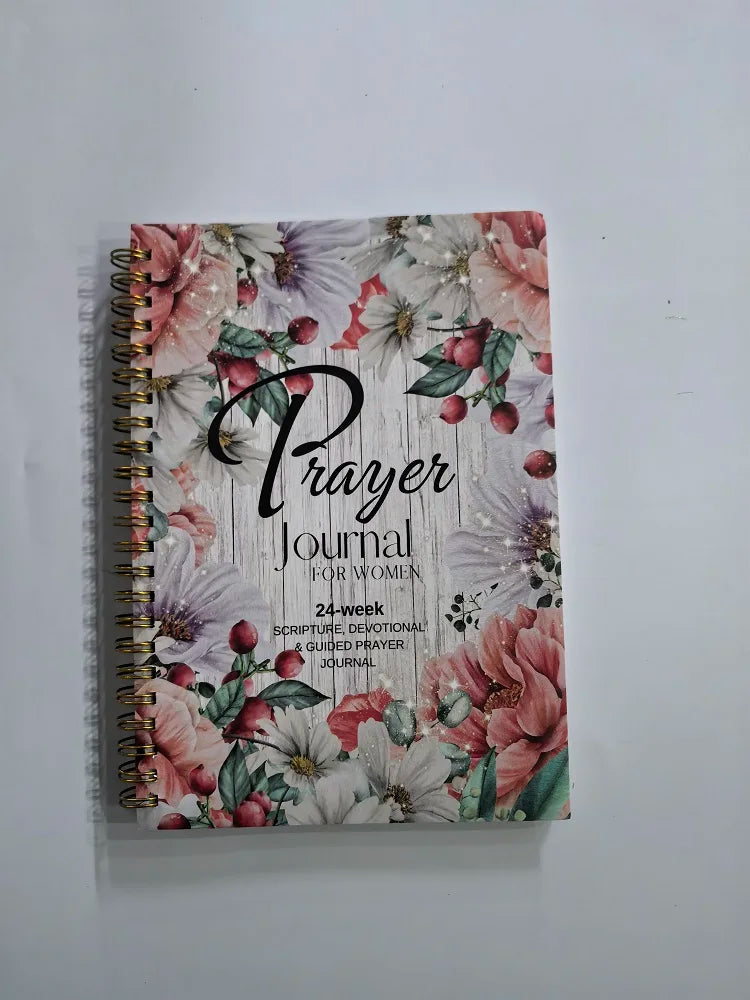 Showlu 24-week scripture devotional prayer journal and Bible notebook with inspirational prompts and space for reflections.