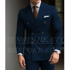 Formal Men's Suits Green Slim Fit High Quality Regular Length 2 Piece Jacket Pants Luxury Blazer Full Set Chic Costume Homme SHOWLU FASHION STORE