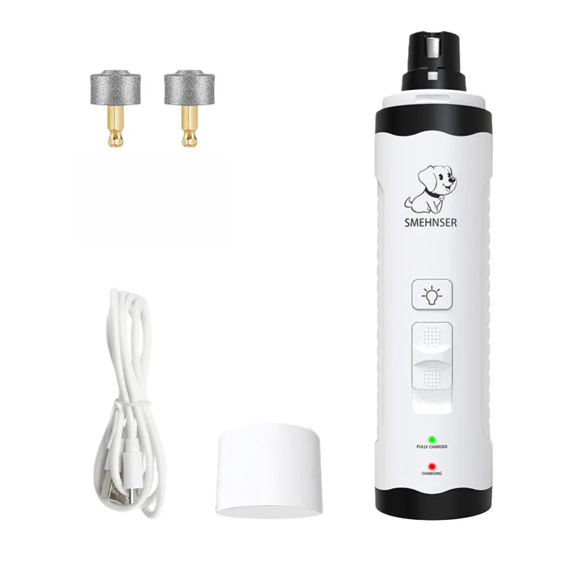Showlu Fashion Store pet nail grinder with ergonomic design and grinding head for safe, efficient nail trimming.