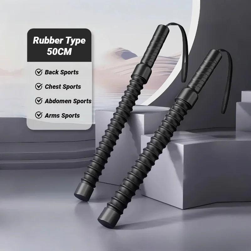 Showlu stainless steel strength training bar with ergonomic arm expander for resistance exercises and muscle strengthening.