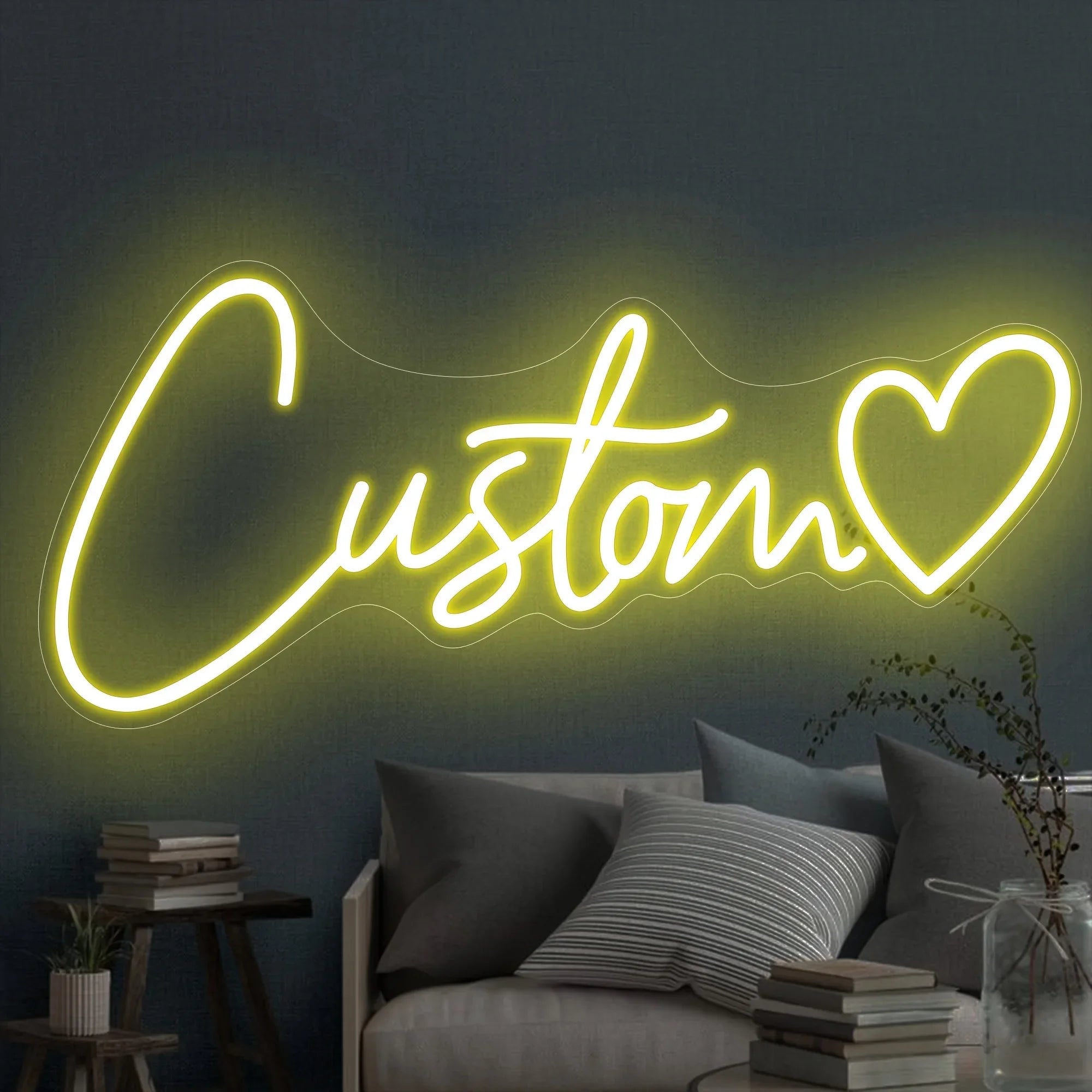 Custom LED neon sign by Showlu Smart General glowing with vibrant colors and stylish design for home or business decor.
