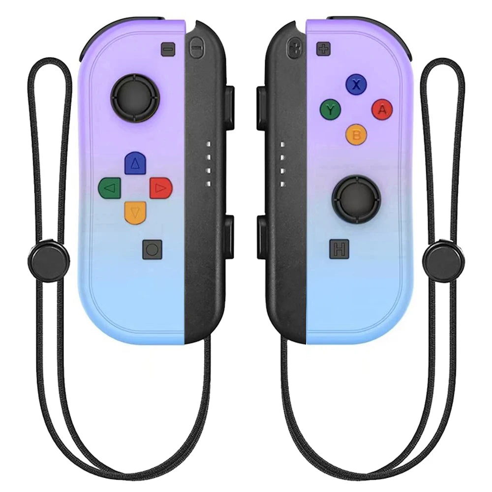 Wireless Joy Cons gamepad for Nintendo Switch, OLED, Lite with Bluetooth, vibration, turbo, and wake-up function.